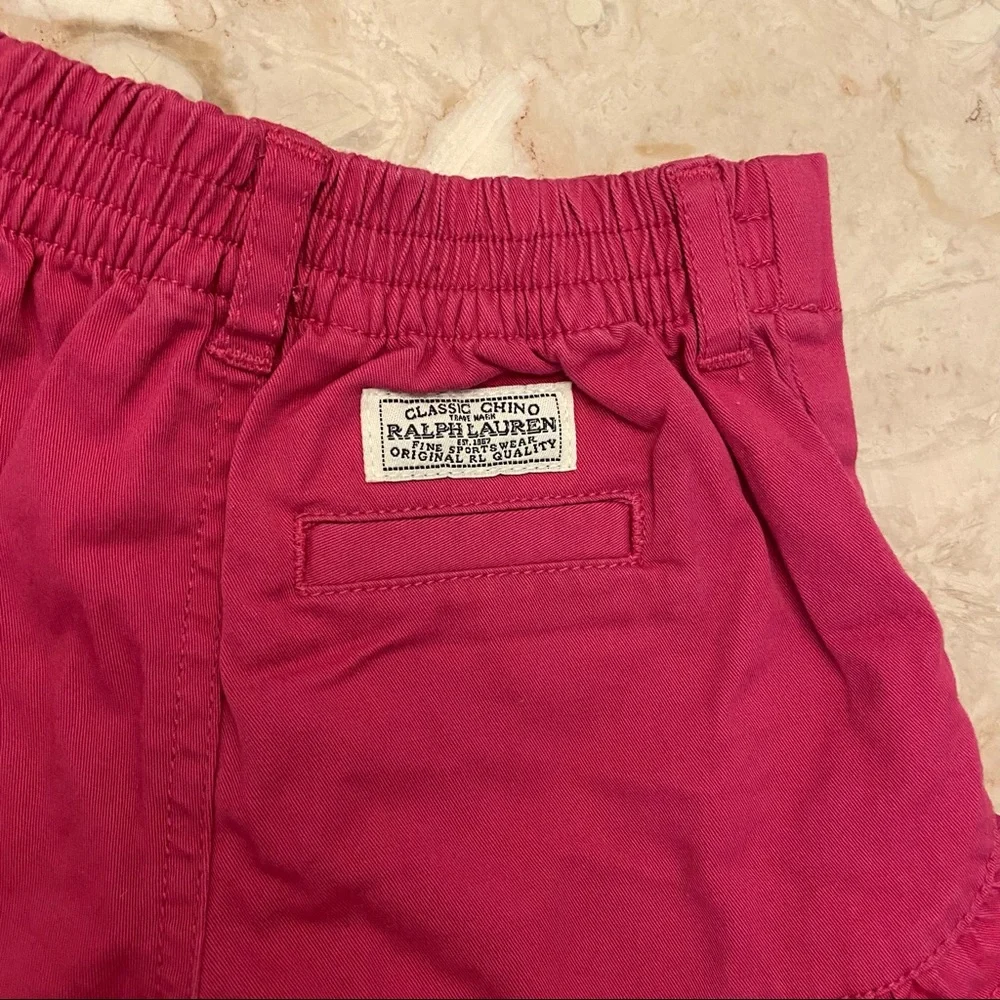 NWT Ralph Lauren Girls Pink Shorts Size 3 Months